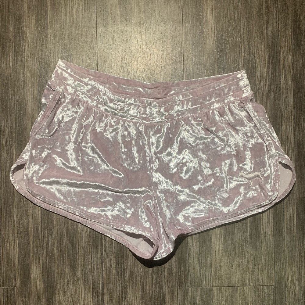 PINK Blush Pink Velvet Sleep Shorts